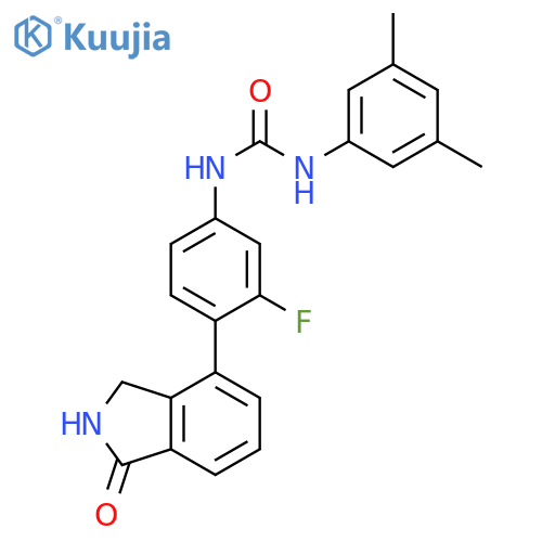 Urea,N-[4-(2,3-dihydro-1-oxo-1H-isoindol-4-yl)-3-fluorophenyl]-N'-(3,5-dimethylphenyl)- structure