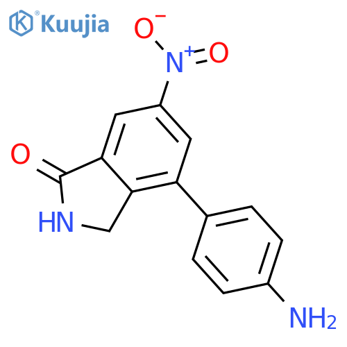 1H-Isoindol-1-one, 4-(4-aminophenyl)-2,3-dihydro-6-nitro- structure