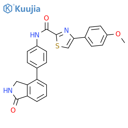 2-Thiazolecarboxamide,N-[4-(2,3-dihydro-1-oxo-1H-isoindol-4-yl)phenyl]-4-(4-methoxyphenyl)- structure