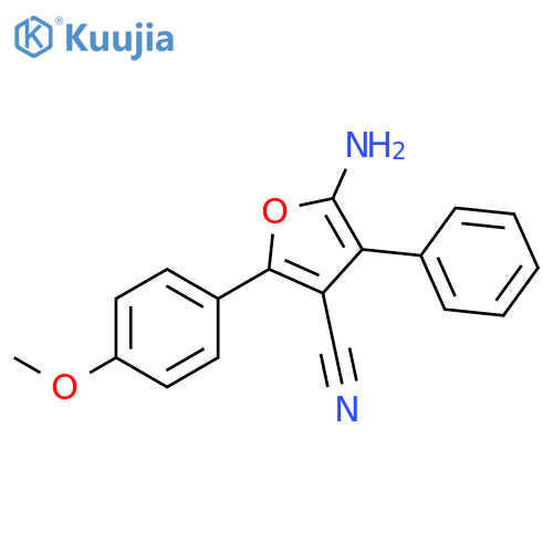 3-Furancarbonitrile, 5-amino-2-(4-methoxyphenyl)-4-phenyl- structure