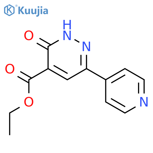 ethyl 3-oxo-6-(pyridin-4-yl)-2,3-dihydropyridazine-4-carboxylate structure