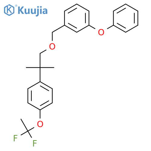Benzene, 1-((2-(4-(1,1-difluoroethoxy)phenyl)-2-methylpropoxy)methyl)-3-phenoxy- structure