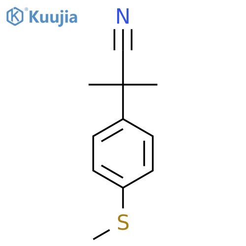 2-methyl-2-4-(methylsulfanyl)phenylpropanenitrile structure