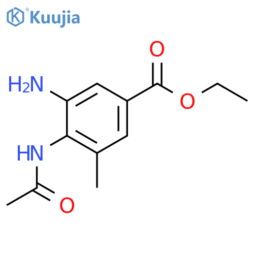 ethyl 4-(acetylamino)-3-amino-5-methylbenzoate structure