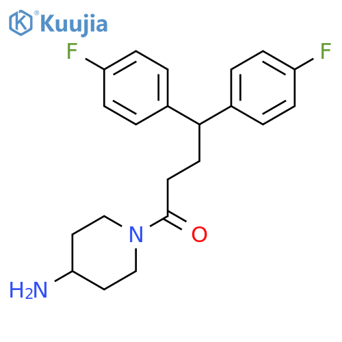 4-Piperidinamine, 1-[4,4-bis(4-fluorophenyl)-1-oxobutyl]- structure