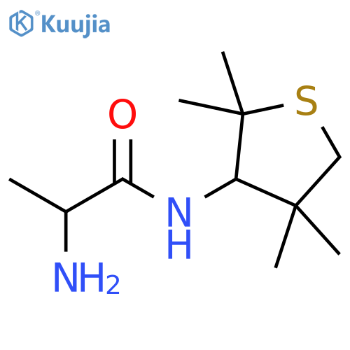 Propanamide, 2-amino-N-(tetrahydro-2,2,4,4-tetramethyl-3-thienyl)- structure