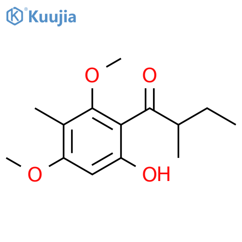 1-BUTANONE, 1-(6-HYDROXY-2,4-DIMETHOXY-3-METHYLPHENYL)-2-METHYL- structure