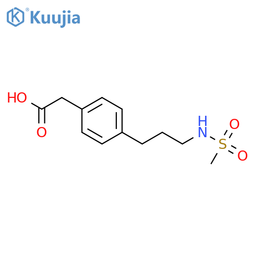 Benzeneacetic acid, 4-[3-[(methylsulfonyl)amino]propyl]- structure
