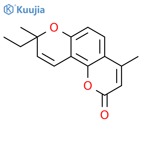 2H,8H-Benzo[1,2-b:3,4-b']dipyran-2-one, 8-ethyl-4,8-dimethyl- structure