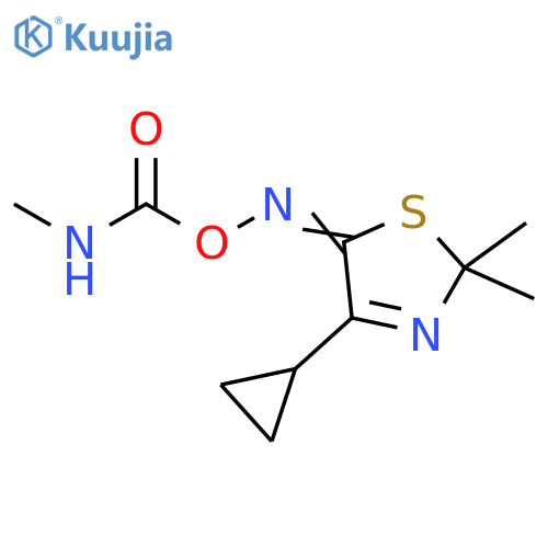 5(2H)-Thiazolone, 4-cyclopropyl-2,2-dimethyl-, O-[(methylamino)carbonyl]oxime (9CI) structure