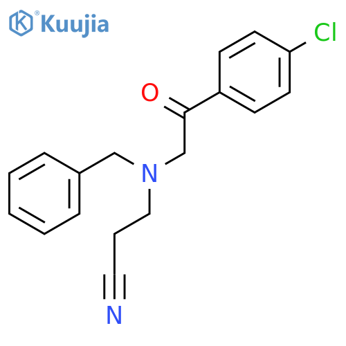 Propanenitrile, 3-[[2-(4-chlorophenyl)-2-oxoethyl](phenylmethyl)amino]- structure