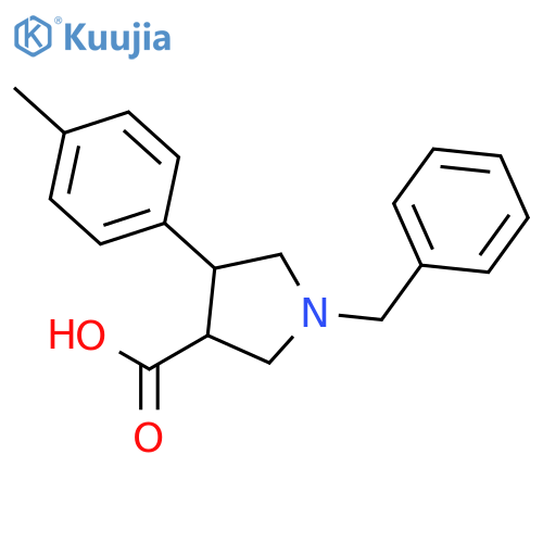 Trans-1-benzyl-4-p-tolylpyrrolidine-3-carboxylic Acid structure