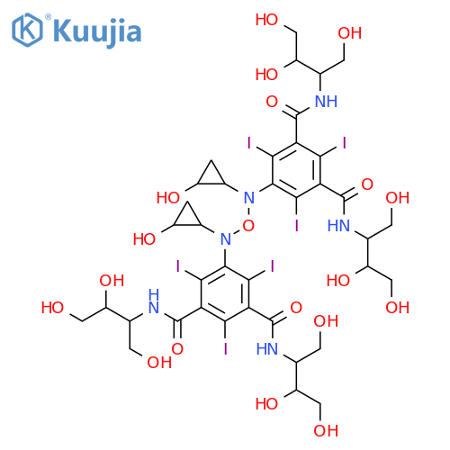 5,5'-{oxybis[(2-hydroxycyclopropyl)imino]}bis{N-[(1R)-2,3-dihydroxy-1-(hydroxymethyl)propyl]-N'-[2,3-dihydroxy-1-(hydroxymethyl)propyl]-2,4,6-triiodobenzene-1,3-dicarboxamide} structure