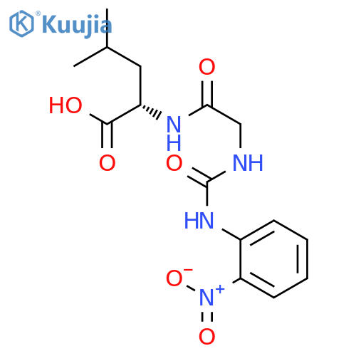 N-[(2-Nitrophenyl)carbamoyl]glycyl-L-leucine structure
