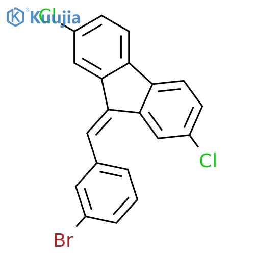 9H-FLUORENE, 9-[(3-BROMOPHENYL)METHYLENE]-2,7-DICHLORO- structure