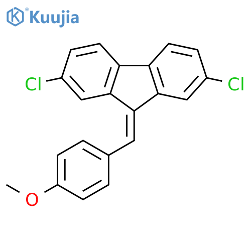 9H-FLUORENE, 2,7-DICHLORO-9-[(4-METHOXYPHENYL)METHYLENE]- structure