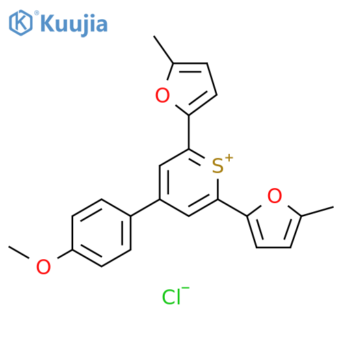 Thiopyrylium, 4-(4-methoxyphenyl)-2,6-bis(5-methyl-2-furanyl)-, chloride structure