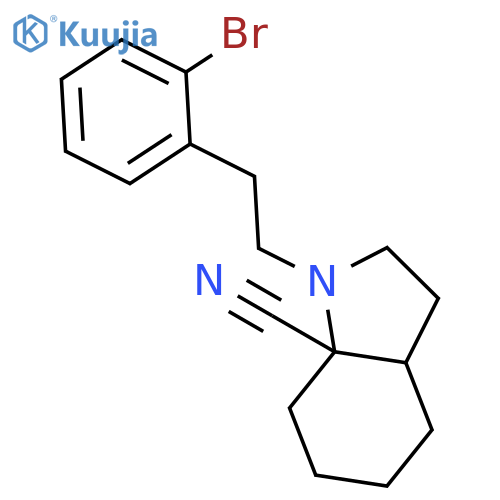 7aH-Indole-7a-carbonitrile, 1-[2-(2-bromophenyl)ethyl]octahydro- structure