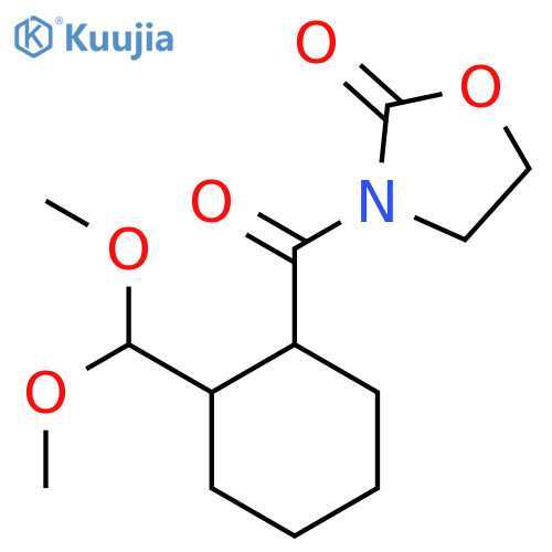 2-OXAZOLIDINONE, 3-[[2-(DIMETHOXYMETHYL)CYCLOHEXYL]CARBONYL]- structure