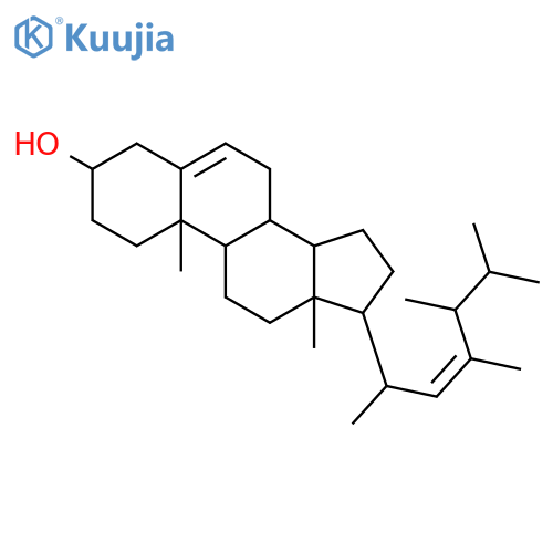 (22E,24R)-23,24-dimethylcholesta-5,22-dien-3beta-ol structure