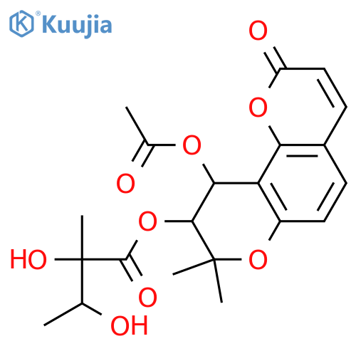 Khellactone; (9R,10R)-form, 9-O-(2R,3R-Dihydroxy-2-methylbutanoyl), 10-Ac structure