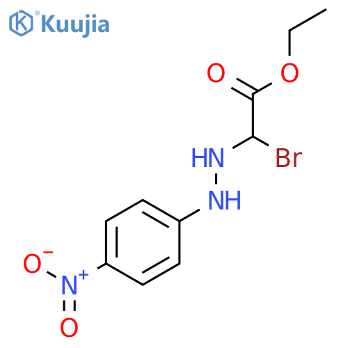 Acetic acid, bromo[2-(4-nitrophenyl)hydrazino]-, ethyl ester structure