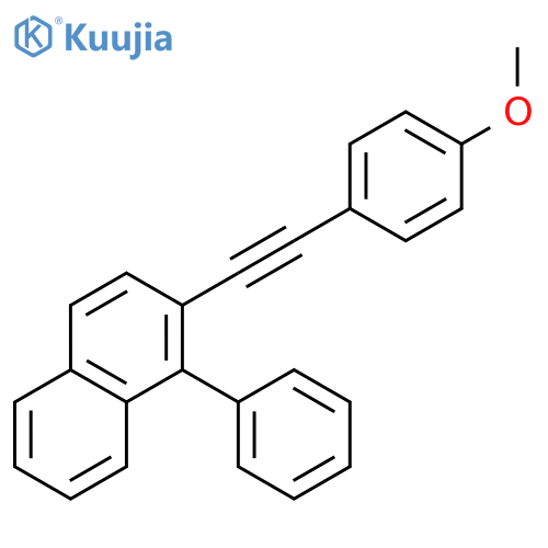 NAPHTHALENE, 2-[(4-METHOXYPHENYL)ETHYNYL]-1-PHENYL- structure