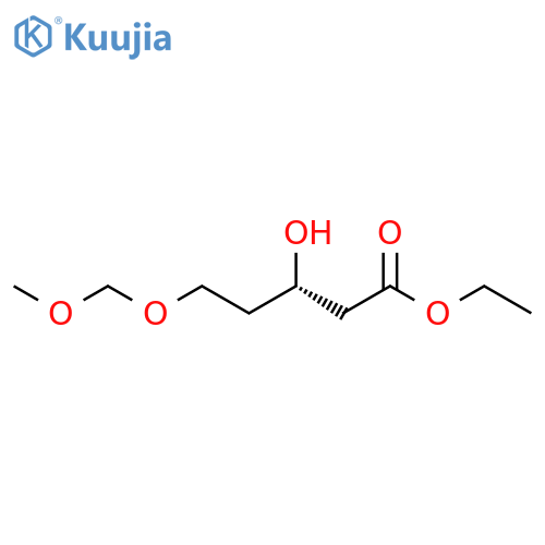 PENTANOIC ACID, 3-HYDROXY-5-(METHOXYMETHOXY)-, ETHYL ESTER, (3S)- structure