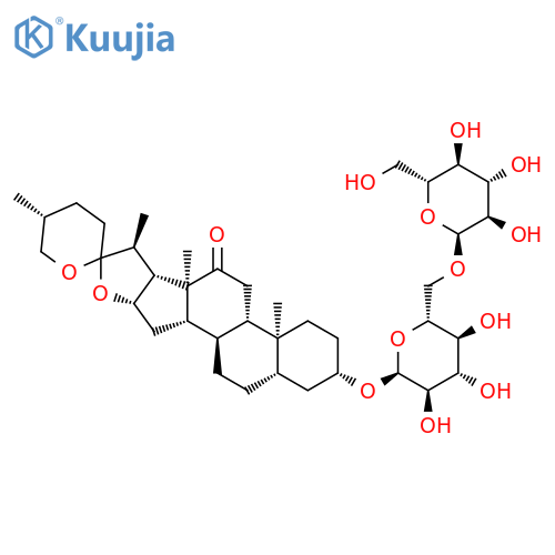 (3beta,5alpha,22xi,25R)-12-oxospirostan-3-yl 6-O-alpha-D-glucopyranosyl-alpha-D-glucopyranoside structure