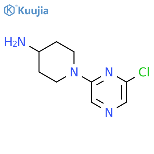 1-(6-chloro-2-pyrazinyl)-4-Piperidinamine structure