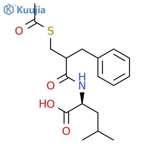 L-Leucine, N-[2-[(acetylthio)methyl]-1-oxo-3-phenylpropyl]- structure