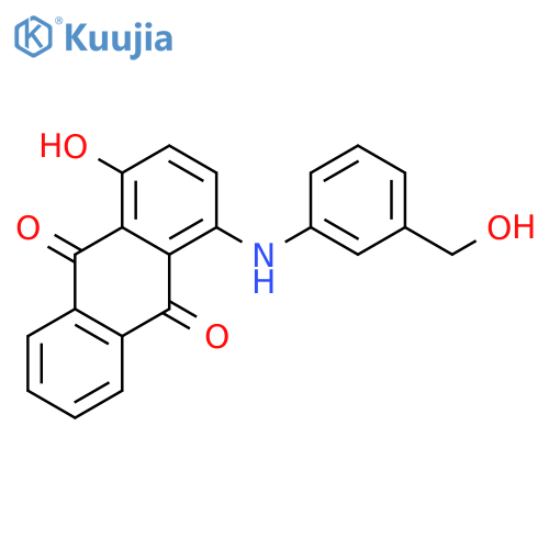 1-Hydroxy-4-[[3-(hydroxymethyl)phenyl]amino]-9,10-anthracenedione structure