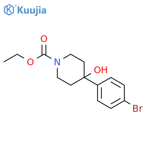 1-Piperidinecarboxylicacid, 4-(4-bromophenyl)-4-hydroxy-, ethyl ester structure