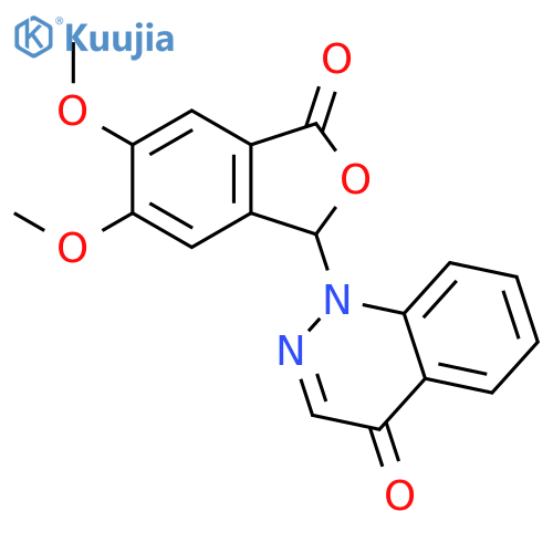 1-(5,6-dimethoxy-3-oxo-1h-2-benzofuran-1-yl)cinnolin-4-one structure