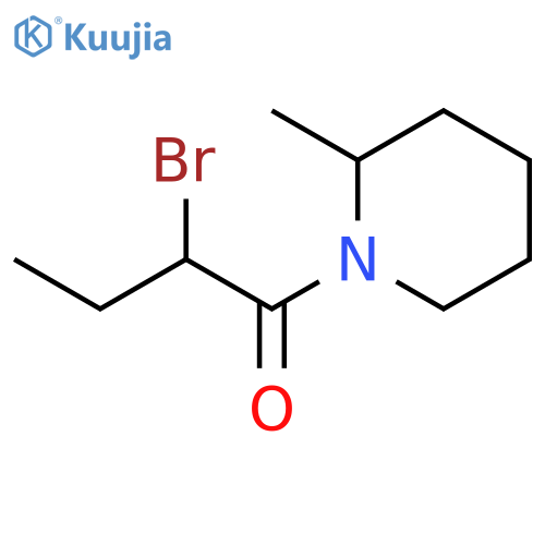 1-(2-Bromobutanoyl)-2-methylpiperidine structure