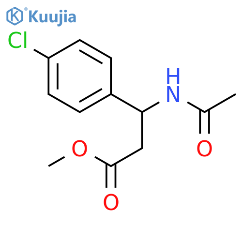 Methyl (R)-3-acetamido-3-(4-chlorophenyl)propanoate structure