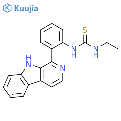 THIOUREA, N-ETHYL-N'-[2-(9H-PYRIDO[3,4-B]INDOL-1-YL)PHENYL]- structure