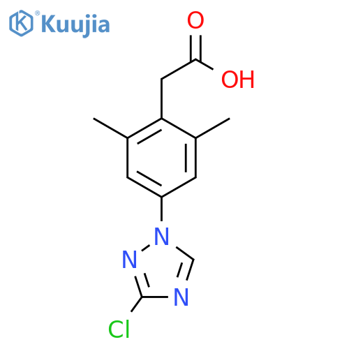 Benzeneacetic acid, 4-(3-chloro-1H-1,2,4-triazol-1-yl)-2,6-dimethyl- structure