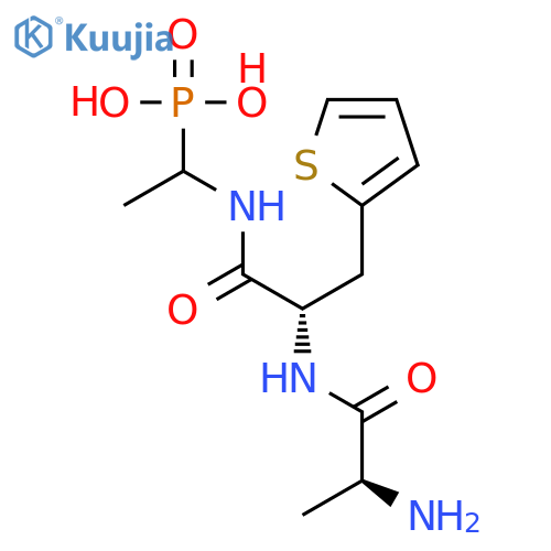 Alaninamide, L-alanyl-N-(1-phosphonoethyl)-3-(2-thienyl)- structure