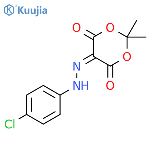 5-[2-(4-chlorophenyl)hydrazinylidene]-2,2-dimethyl-1,3-dioxane-4,6-dione structure