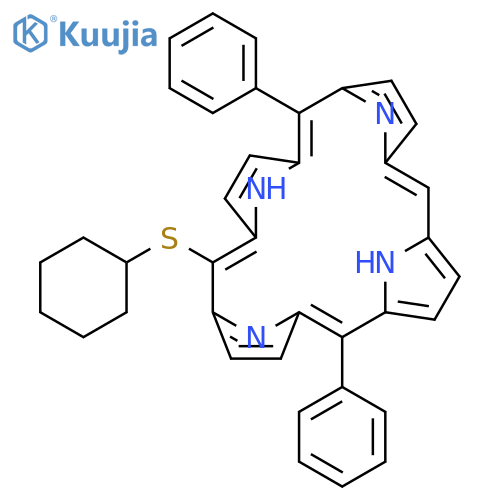 21H,23H-PORPHINE, 10-(CYCLOHEXYLTHIO)-5,15-DIPHENYL- structure