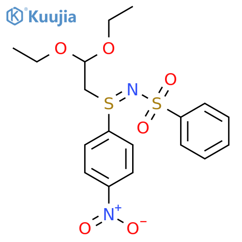 Sulfilimine, S-(2,2-diethoxyethyl)-S-(4-nitrophenyl)-N-(phenylsulfonyl)- structure