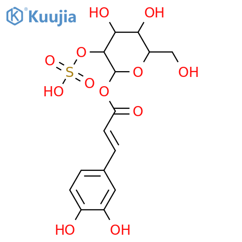 1-O-p-Coumaroylglucose; β-D-Pyranose-form, 3'-Hydroxy, 2-O-sulfate structure