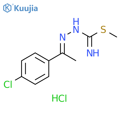 Hydrazinecarboximidothioic acid, 2-[1-(4-chlorophenyl)ethylidene]-, methyl ester, hydrochloride (1:1) structure