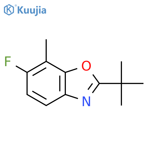 Benzoxazole, 2-(1,1-dimethylethyl)-6-fluoro-7-methyl- (9CI) structure