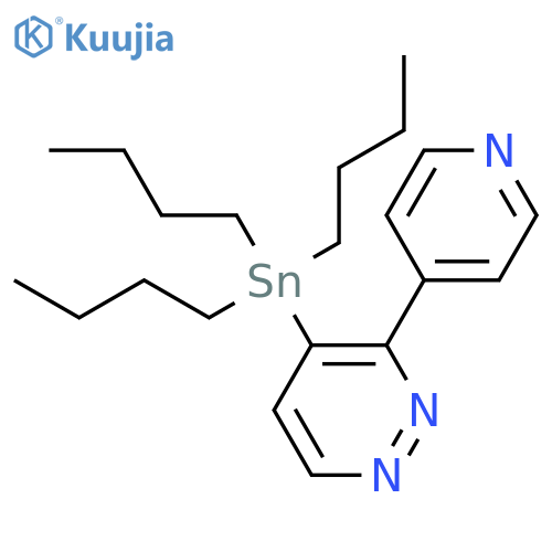 Pyridazine, 3-(4-pyridinyl)-4-(tributylstannyl)- structure