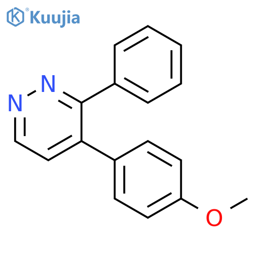 Pyridazine, 4-(4-methoxyphenyl)-3-phenyl- structure