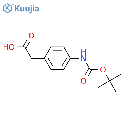 2-(4-((Tert-Butoxycarbonyl)amino)phenyl)acetic acid structure