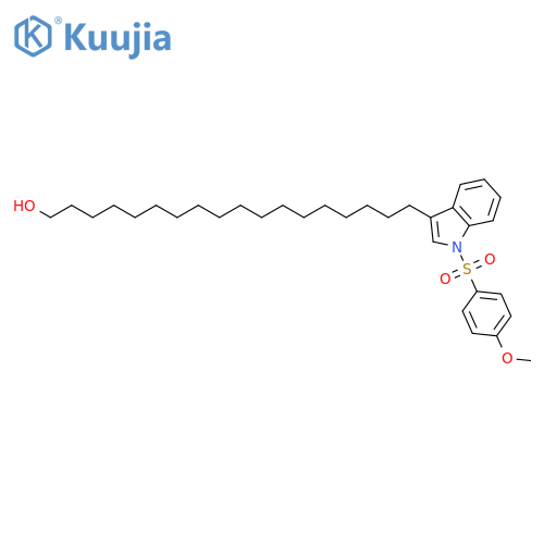 1H-Indole-3-octadecanol, 1-[(4-methoxyphenyl)sulfonyl]- structure