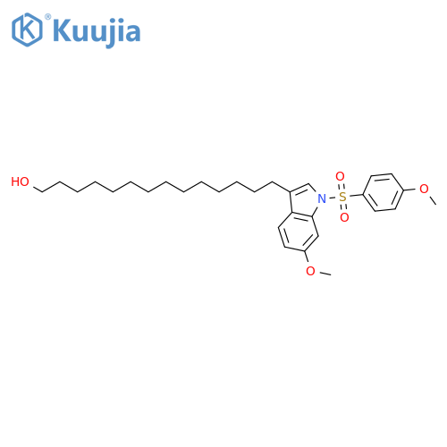 1H-INDOLE-3-TETRADECANOL, 6-METHOXY-1-[(4-METHOXYPHENYL)SULFONYL]- structure